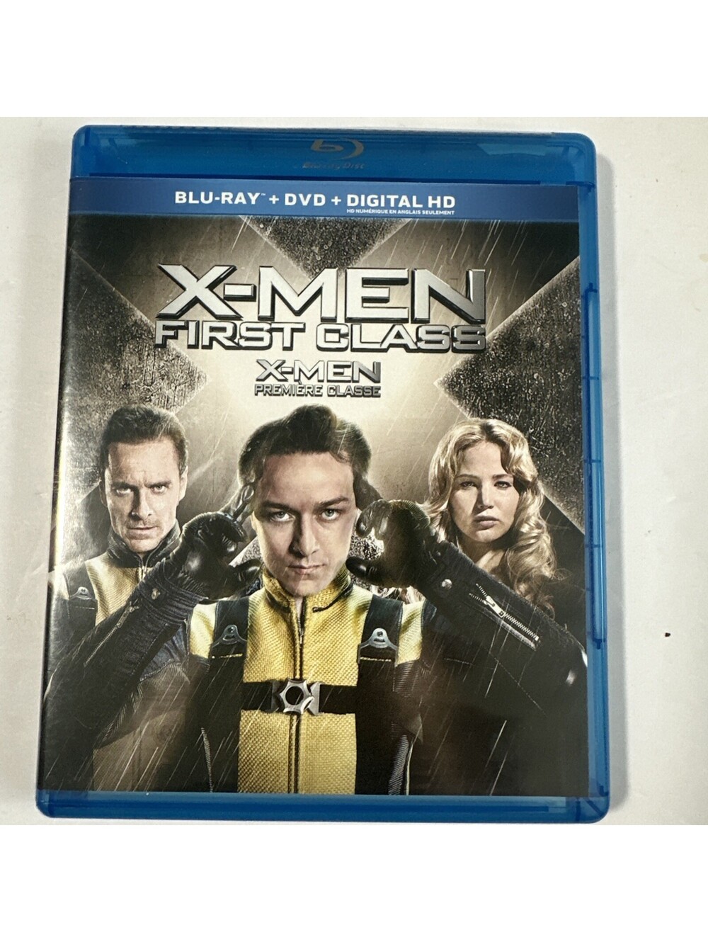 X-Men First Class Blu-ray + DVD 3-Disc 2011 James McAvoy Michael Fassbender